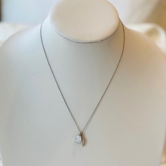 NWT Sterling Silver Wing & Rose Quartz Pendant - Picture 1 of 9
